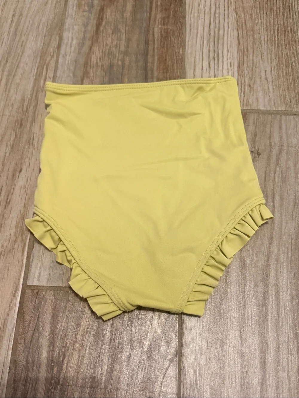 Kortni Jeane Mini Burnt Lime Ruffle Around the Bottom Swim Bottoms